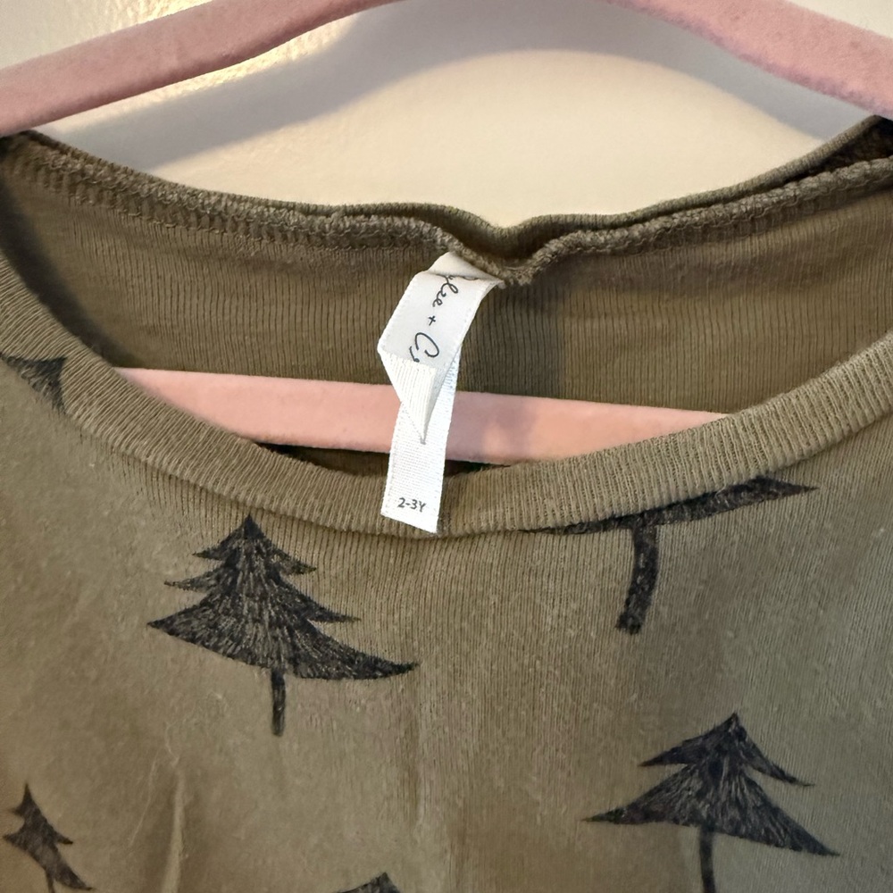 2-3 Rylee+Cru Tree Print Pajamas - Green - Picture 5 of 8